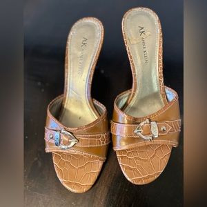 Anne Klein sandals. Brown